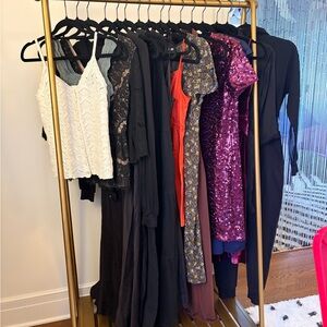 Zara, Gap, Aerie…Women's Tops & Dresses - Black, White, Red, Purple, Navy.